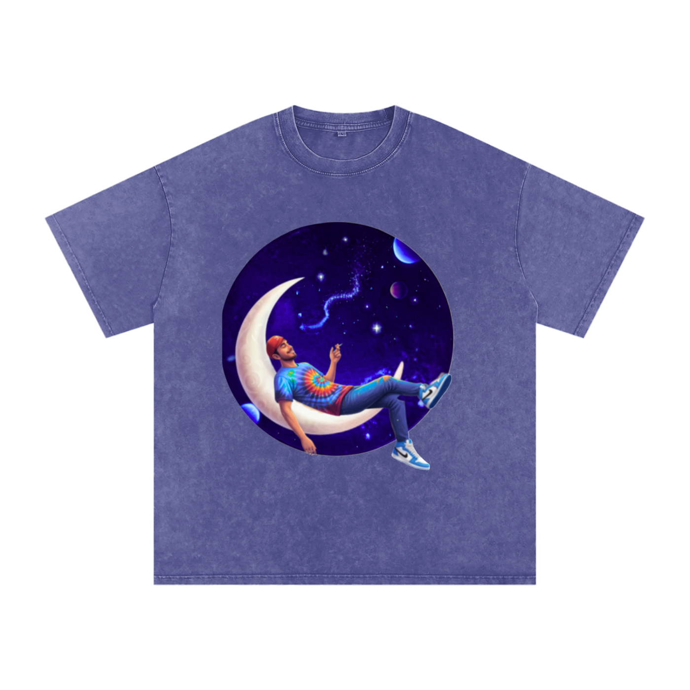 Snow Washed Oversized Cotton T-Shirt