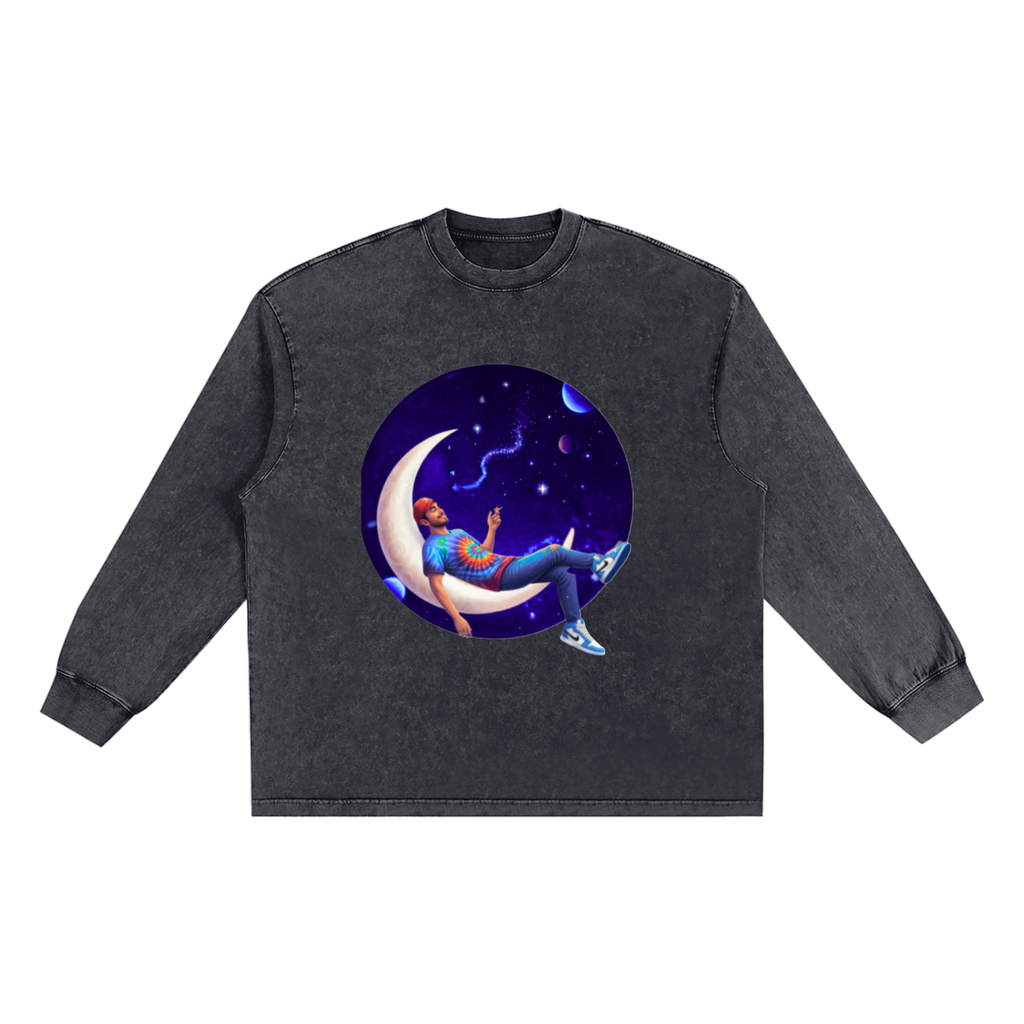 Snow Washed Frayed Edge T-Shirt