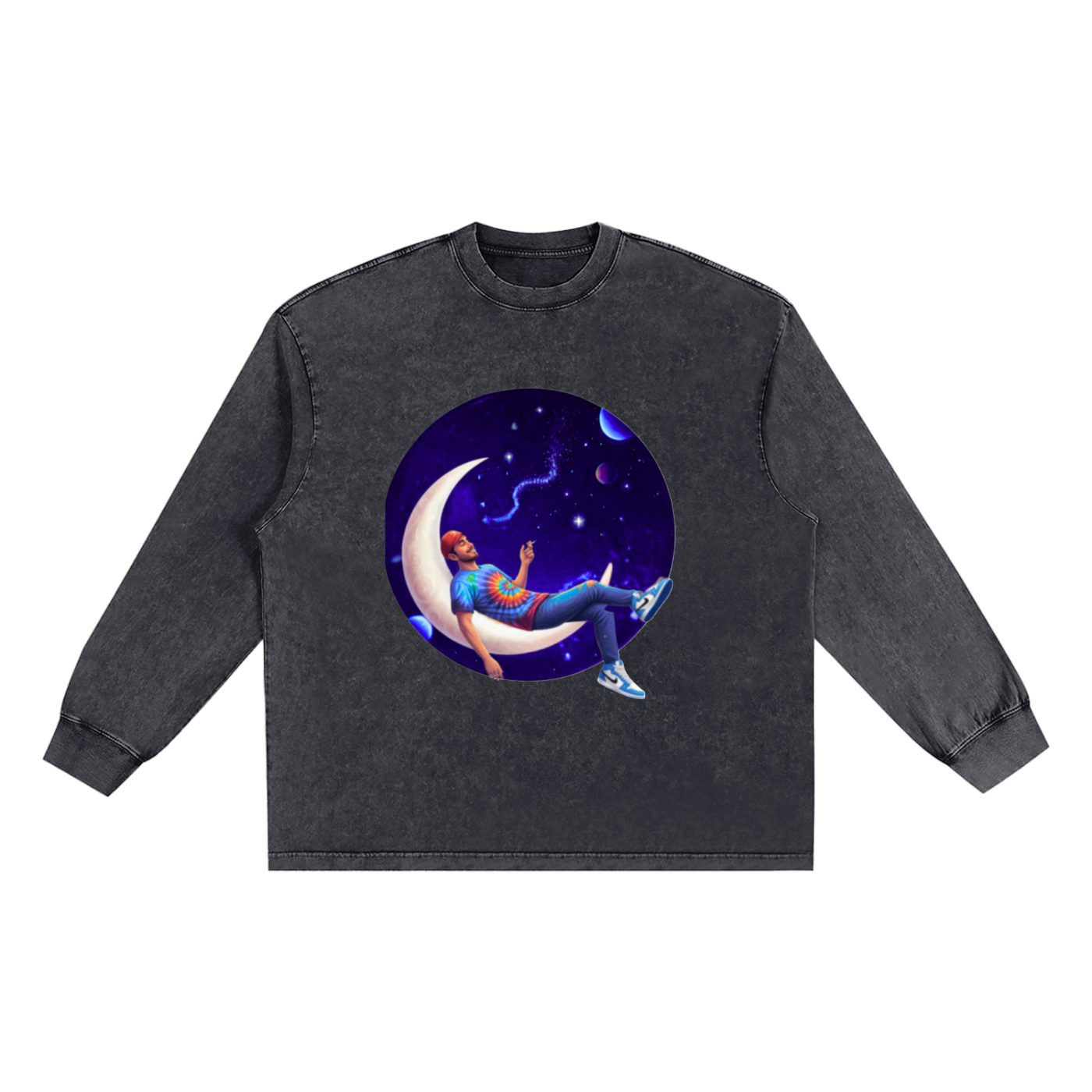 Snow Washed Frayed Edge T-Shirt