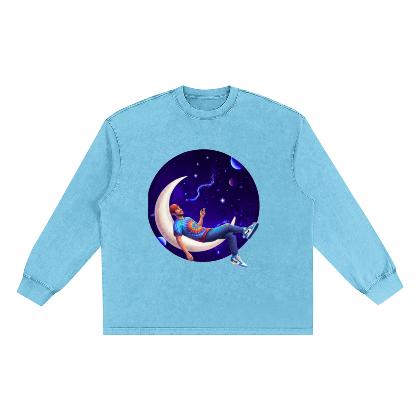 Snow Washed Frayed Edge T-Shirt