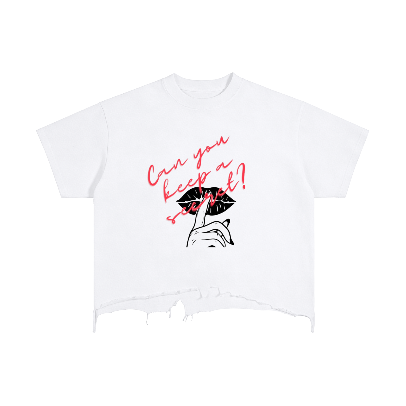 Vintage Wash Boxy Distressed Hem T-Shirt