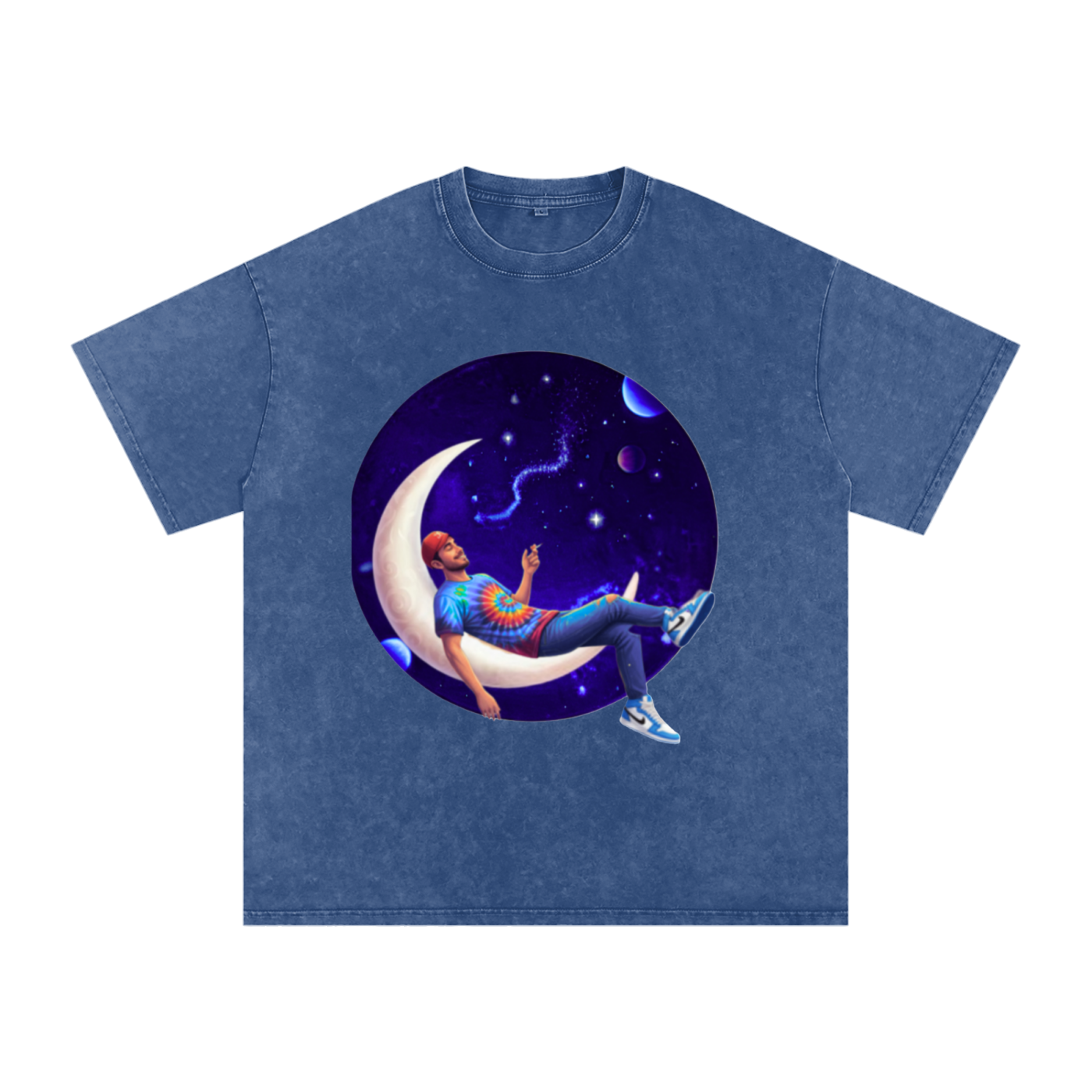 Snow Washed Oversized Cotton T-Shirt