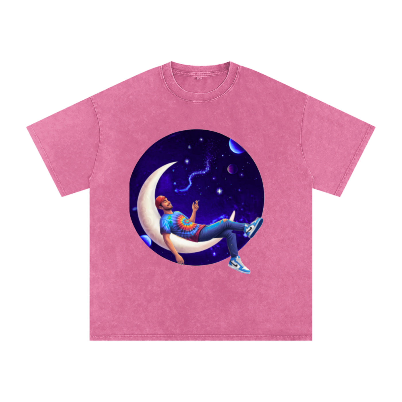 Snow Washed Oversized Cotton T-Shirt