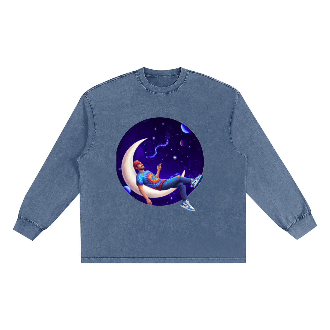 Snow Washed Frayed Edge T-Shirt